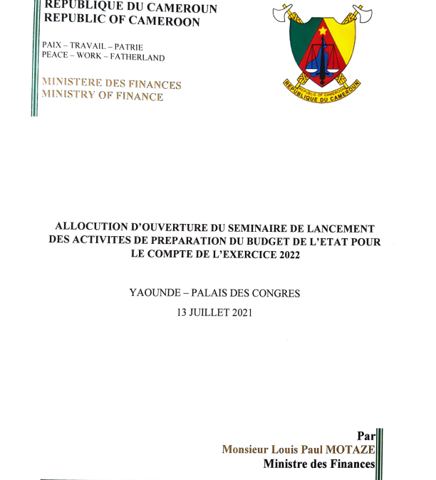 BUDGET 2022 DE L’ETAT: EN POINT DE MIRE