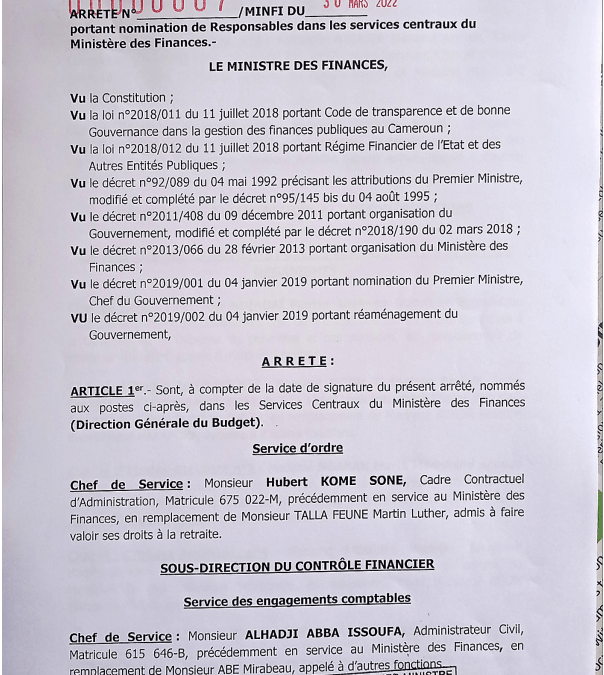 Fichier des contribuables actifs de la dépense publique au 02 juin 2022