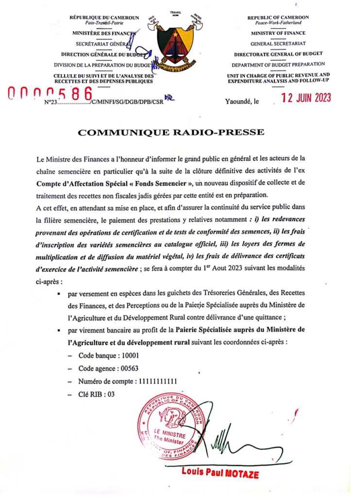 communique-de-presse-relatif-a-l’ex-compte-d’affectation-special-« fonds-semencier »