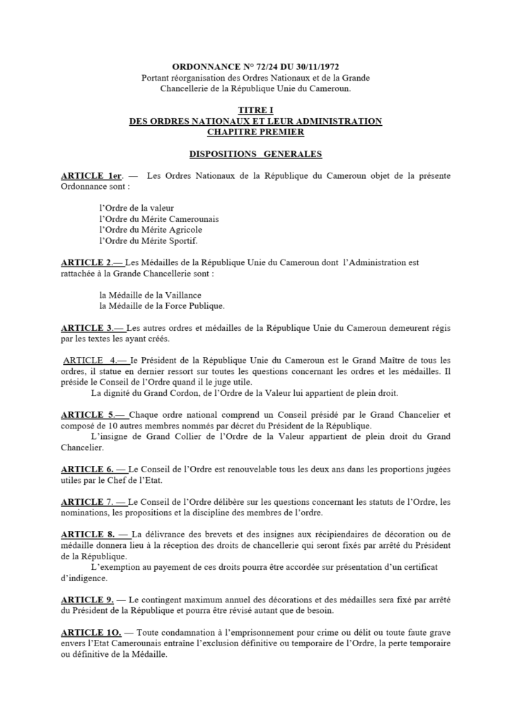 ordonnance-n°-72/24-portant-reorganisation-des-ordres-nationaux