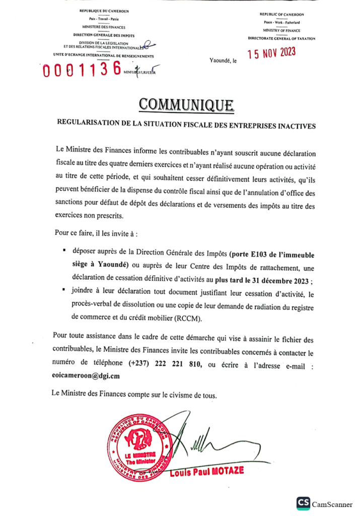communique-a-destination-des-contribuables-n’ayant-souscrit-aucune-declaration-fiscale-au-titre-des-quatres-derniers-exercices-et-n’ayant-realise-aucune-operation-ou-activite-au-titre-de-cette-periode.