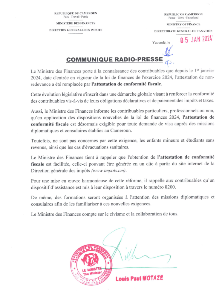 communique-de-presse-relatif-a-l’attestation-de-conformite-fiscale