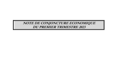 NOTES DE CONJONCTURES ECONOMIQUES (TRIMESTRES 1,2,3) EXERCICE 2023