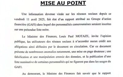 MISE AU POINT