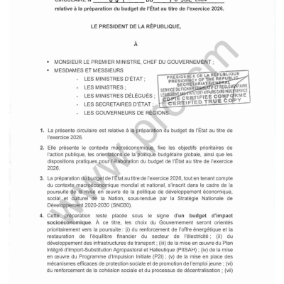 MINTP : les travaux de la revue du cadre organique en cours de finalisation